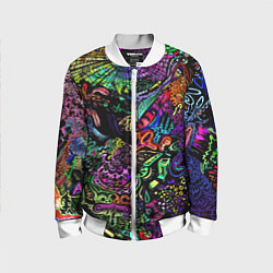 Бомбер детский Абстрактный узор Vanguard Fashion Неон, цвет: 3D-белый
