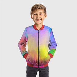 Бомбер детский Красочный неон, цвет: 3D-красный — фото 2
