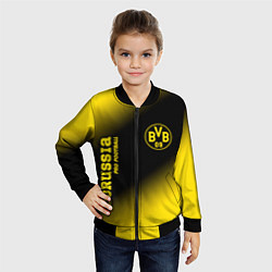 Бомбер детский BORUSSIA Borussia Pro Football, цвет: 3D-черный — фото 2