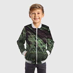 Бомбер детский Камуфляжный змеиный фрактал, цвет: 3D-белый — фото 2