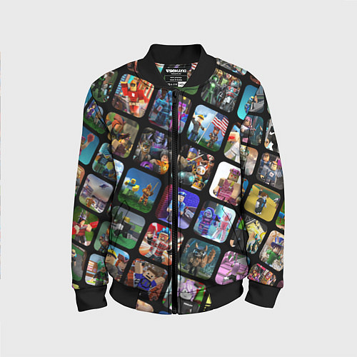 Детский бомбер ROBLOX СЮЖЕТЫ / 3D-Черный – фото 1