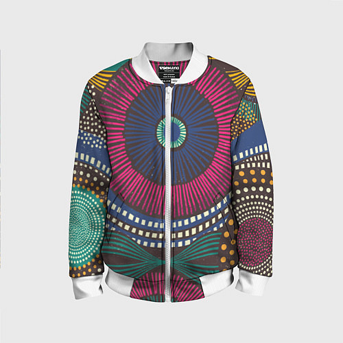 Детский бомбер Африка Орнамент / 3D-Белый – фото 1