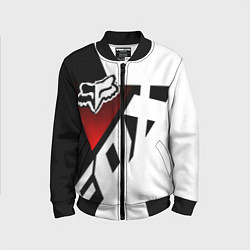 Бомбер детский FOX RACING - ФОКС ЧЕРНЫЙ И БЕЛЫЙ, цвет: 3D-черный