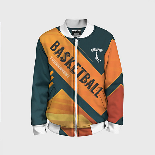 Детский бомбер Basketball Champion / 3D-Белый – фото 1