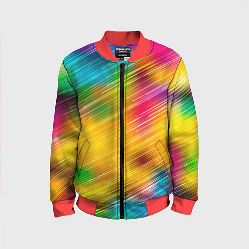 Детский бомбер RAINBOW POLYCHROME / 3D-Красный – фото 1