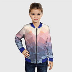 Бомбер детский Полигональная свежесть 2022, цвет: 3D-синий — фото 2
