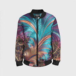 Бомбер детский Floral composition Цветочная композиция, цвет: 3D-черный