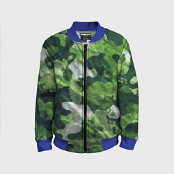 Бомбер детский Camouflage Pattern Камуфляж Паттерн, цвет: 3D-синий