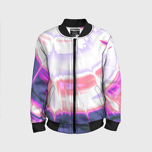 Детский бомбер Тай-дай Абстракция Tie-Dye / 3D-Черный – фото 1