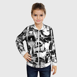 Бомбер детский Komi san pattern, цвет: 3D-белый — фото 2