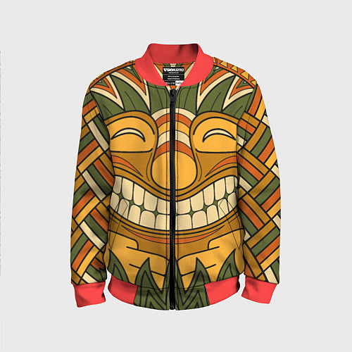 Детский бомбер Polynesian tiki LUCKY / 3D-Красный – фото 1