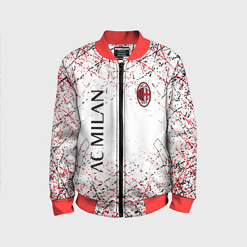 Детский бомбер Ac milan logo / 3D-Красный – фото 1