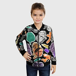 Бомбер детский Underground pattern Fashion trend, цвет: 3D-черный — фото 2