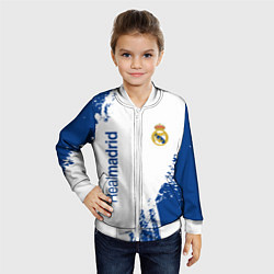 Бомбер детский Реал Мадрид краска, цвет: 3D-белый — фото 2