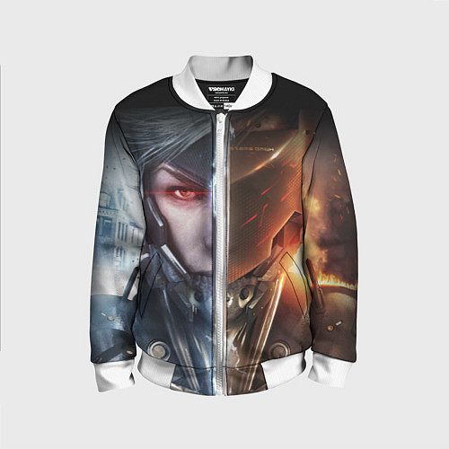 Детский бомбер METAL GEAR RISING САМУРАЙ / 3D-Белый – фото 1