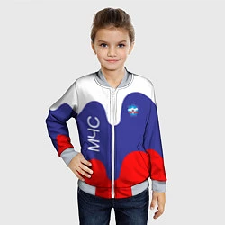 Бомбер детский МЧС - флаг России, цвет: 3D-серый — фото 2