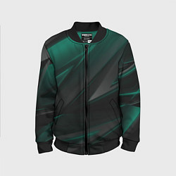 Бомбер детский Бирюзовый черный фон, цвет: 3D-черный