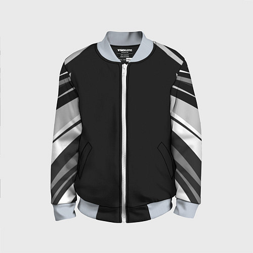 Детский бомбер Униформа кроссфита - абстракция / 3D-Серый – фото 1