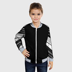 Бомбер детский Униформа кроссфита - абстракция, цвет: 3D-серый — фото 2
