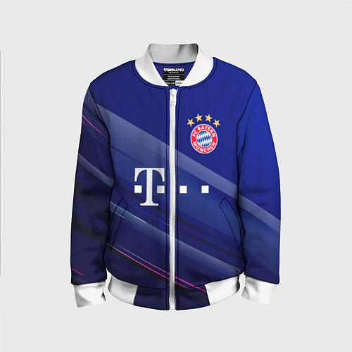Детский бомбер Bayern munchen Абстракция / 3D-Белый – фото 1