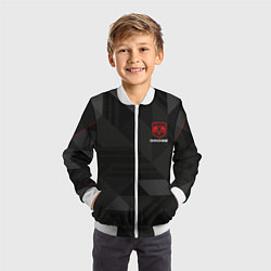 Бомбер детский Dodge - абстракция, цвет: 3D-белый — фото 2