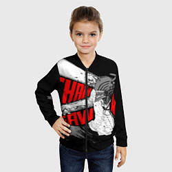 Бомбер детский Человек-бензопила: Дэндзи, цвет: 3D-черный — фото 2