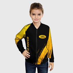 Бомбер детский Land Rover - gold gradient: надпись, символ, цвет: 3D-черный — фото 2
