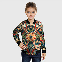 Бомбер детский Ковер с птицами, цвет: 3D-черный — фото 2