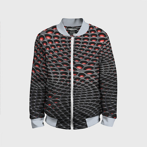 Детский бомбер Imitation snake skin - pattern / 3D-Серый – фото 1