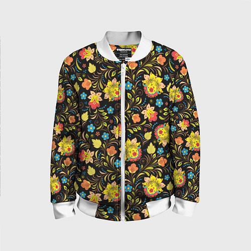 Детский бомбер Русский яркий узор / 3D-Белый – фото 1