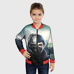 Бомбер детский Dishonored - Эмили Колдуин, цвет: 3D-красный — фото 2