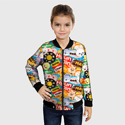 Бомбер детский Skzoo stickers characters, цвет: 3D-черный — фото 2