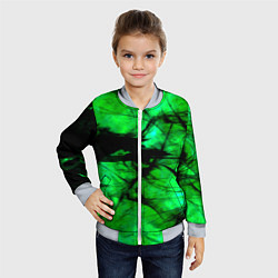 Бомбер детский Зеленый фантом, цвет: 3D-серый — фото 2