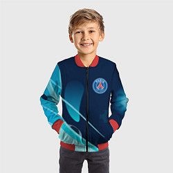 Бомбер детский Фк псж абстракция, цвет: 3D-красный — фото 2