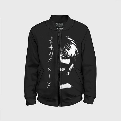 Детский бомбер Tokyo Ghoul Kaneki Ken - anime / 3D-Черный – фото 1