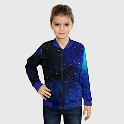 Бомбер детский Чистое звездное небо, цвет: 3D-синий — фото 2