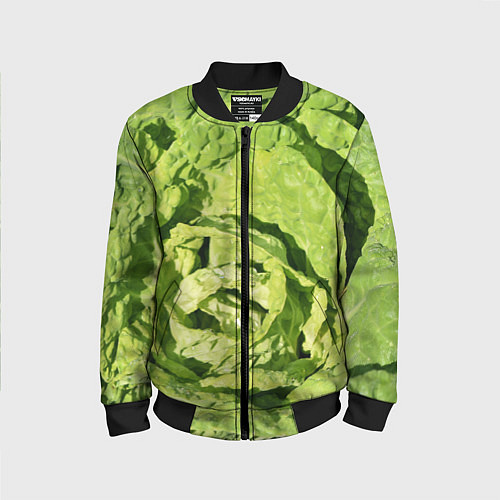 Детский бомбер Свежая капуста / 3D-Черный – фото 1