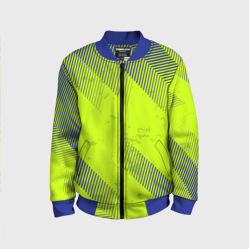 Детский бомбер Green sport style / 3D-Синий – фото 1