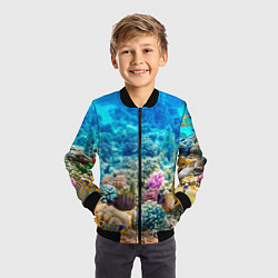 Бомбер детский Дно морское, цвет: 3D-черный — фото 2