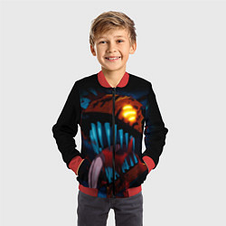 Бомбер детский Ярость человека бензопилы - Дэнджи, цвет: 3D-красный — фото 2