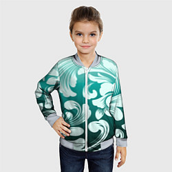 Бомбер детский Гравюра весны, цвет: 3D-серый — фото 2