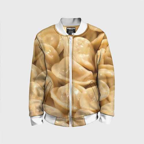 Детский бомбер Пельмени / 3D-Белый – фото 1