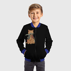 Бомбер детский Yakuza cat, цвет: 3D-синий — фото 2