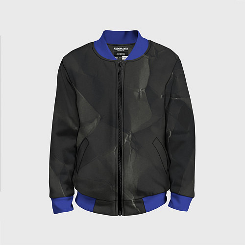 Детский бомбер Эффект мятой бумаги / 3D-Синий – фото 1