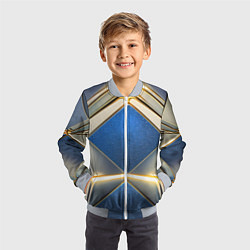 Бомбер детский Киберкостюм с подсветкой, цвет: 3D-серый — фото 2