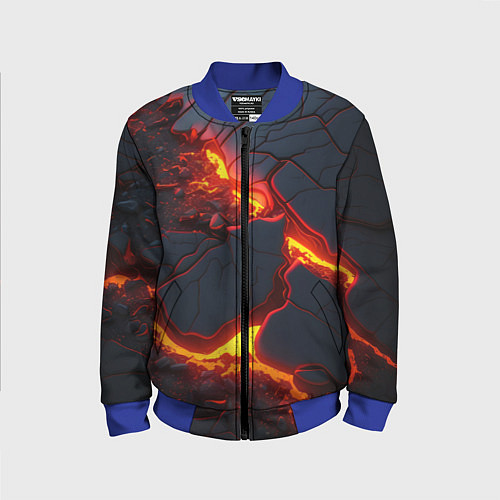 Детский бомбер Красивая неоновая лава / 3D-Синий – фото 1