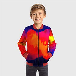 Бомбер детский Битва полигонов нейростеть, цвет: 3D-красный — фото 2