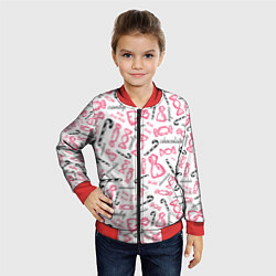 Бомбер детский Сладкая жизнь в розовом цвете, цвет: 3D-красный — фото 2