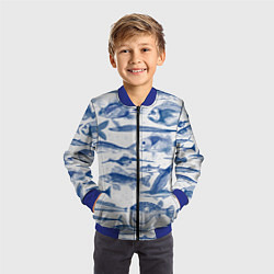 Бомбер детский Морские рыбы, цвет: 3D-синий — фото 2
