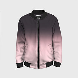 Бомбер детский Градиент: от черного к розовому, цвет: 3D-черный